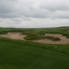 Some of Erin Hills Golf Course's bunkers look like alien shapes.