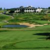 A view from tee of the clubhouse at Green Bay Country Club