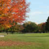A view of fairway #1 with path on the left at Shorewood Golf Course