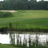 A view from the 14th tee surrounded by water at Kettle Moraine Golf Club