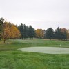 A fall view of green at Lake Mills Golf Course