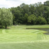 A view of green with water coming into play from right at Mayville Golf Club